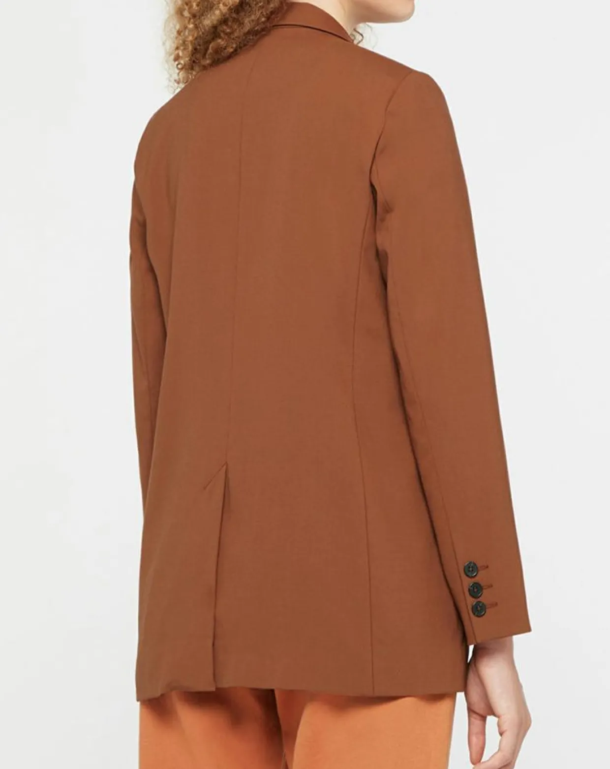 Blazer croisé en Laine mélangée Celeste marron-Galeries Lafayette Clearance