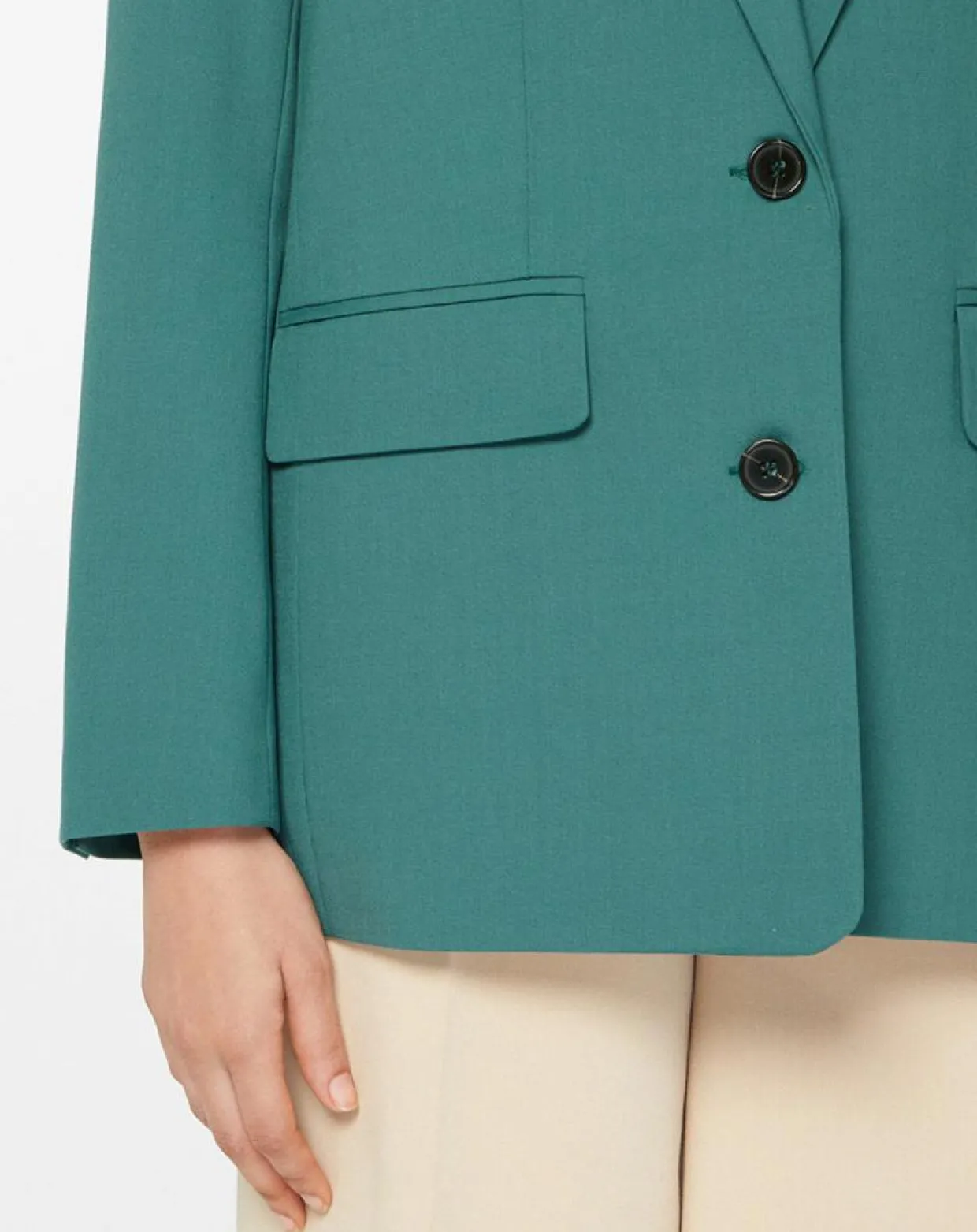 Femme Galeries Lafayette Vestes, Blousons^Blazer droit en Laine mélangée Cléo Oversize vert