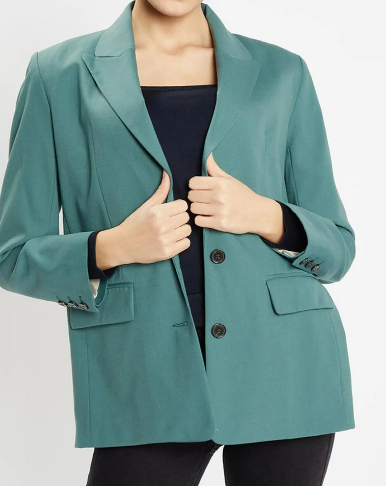 Femme Galeries Lafayette Vestes, Blousons^Blazer droit en Laine mélangée Cléo Oversize vert