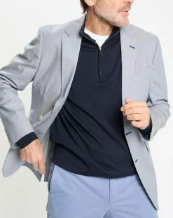 Homme Hackett London Vestes, Blousons^Blazer en Coton & Lin Milleraie bleu/blanc