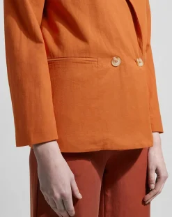 Femme Garance Paris Vestes, Blousons^Blazer en Coton & Lin terre brûlée