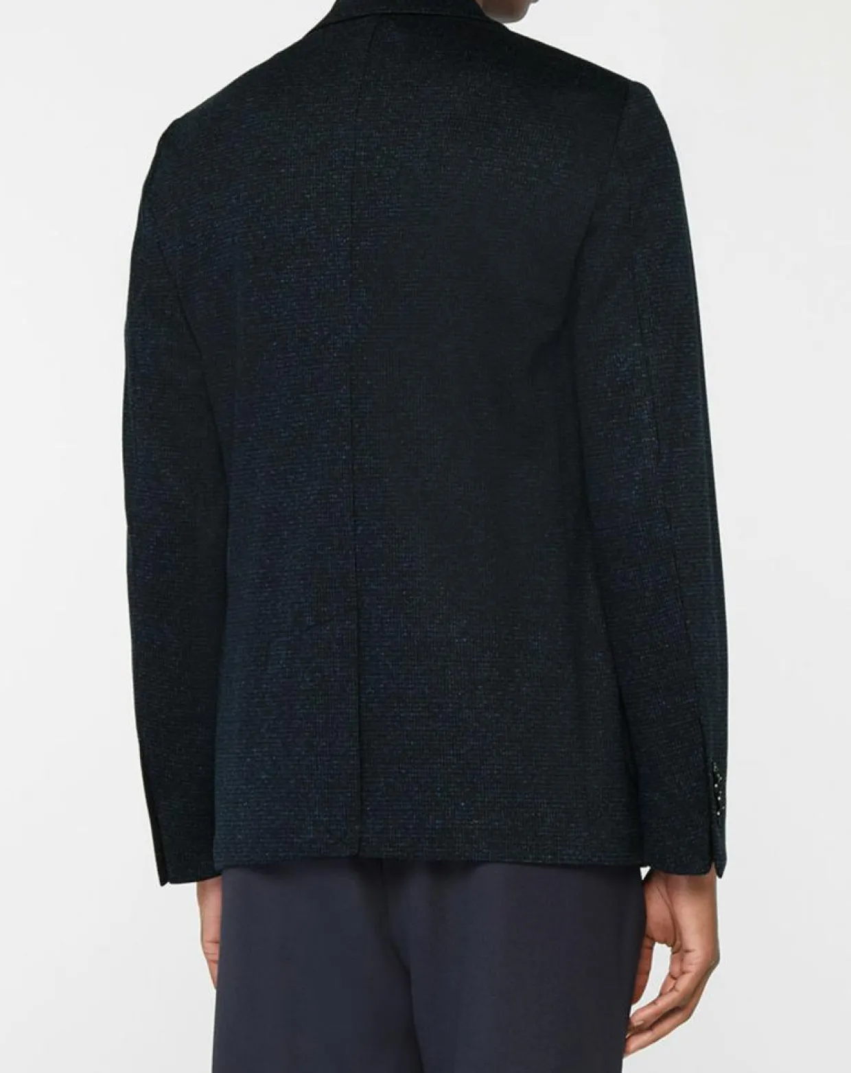 Blazer en Laine & Lin mélangés Stretch Laveste bleu marine-Galeries Lafayette