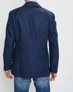 Homme Hackett London Vestes, Blousons^Blazer en Laine doublure amovible bleu foncé