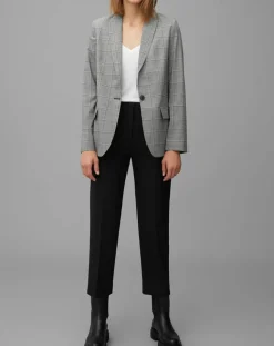 Blazer en Laine mélangée à carreaux gris-Marc O'Polo