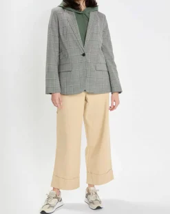 Blazer en Laine mélangée à carreaux gris-Marc O'Polo