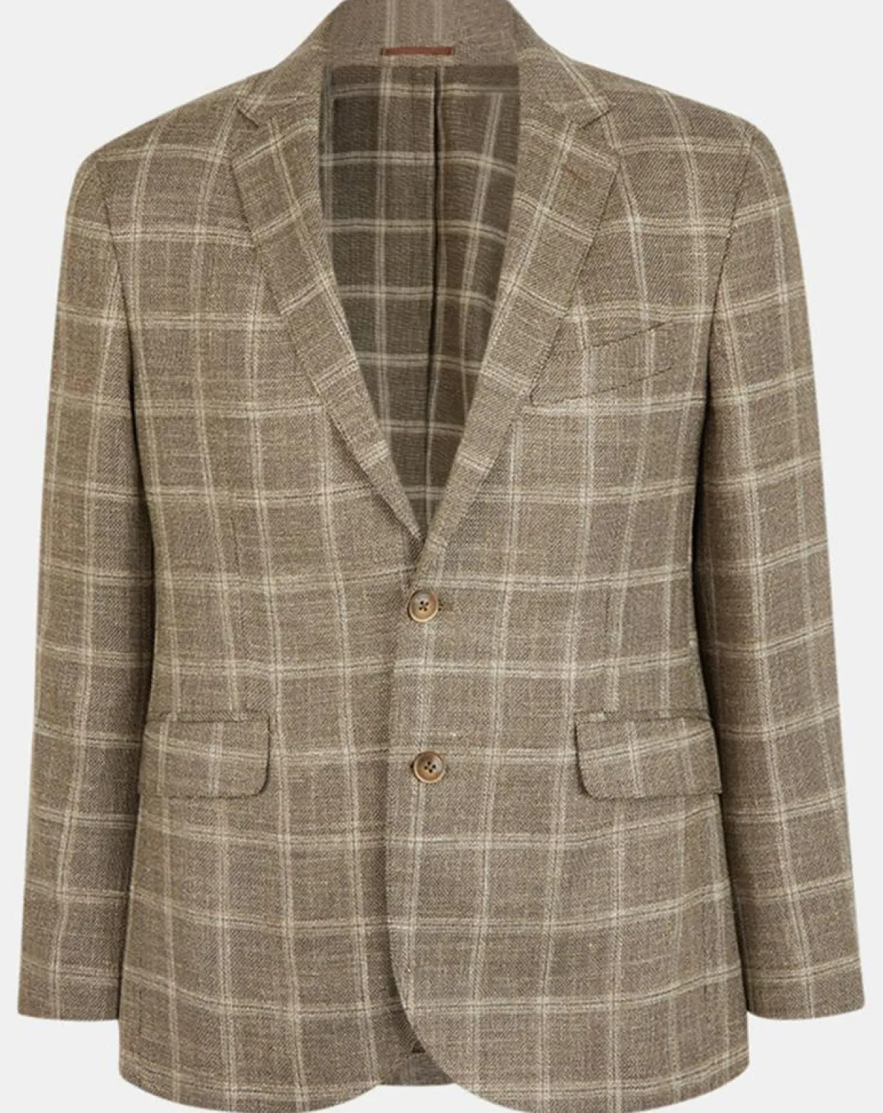 Blazer en Laine mélangée à carreaux beige/marron-Hackett London Online