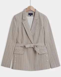 Femme Caroll Vestes, Blousons^Blazer en Laine mélangée Juno beige