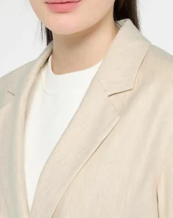 Femme Scotch & Soda Vestes, Blousons^Blazer en Lin mélangé écru