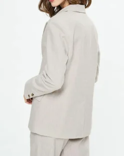 Blazer en Lin mélangé Marianne beige-Yerse Discount