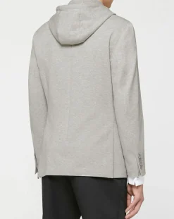 Homme Hackett London Vestes, Blousons^Blazer Hoodie à capuche amovible gris clair
