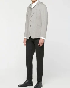 Homme Hackett London Vestes, Blousons^Blazer Hoodie à capuche amovible gris clair