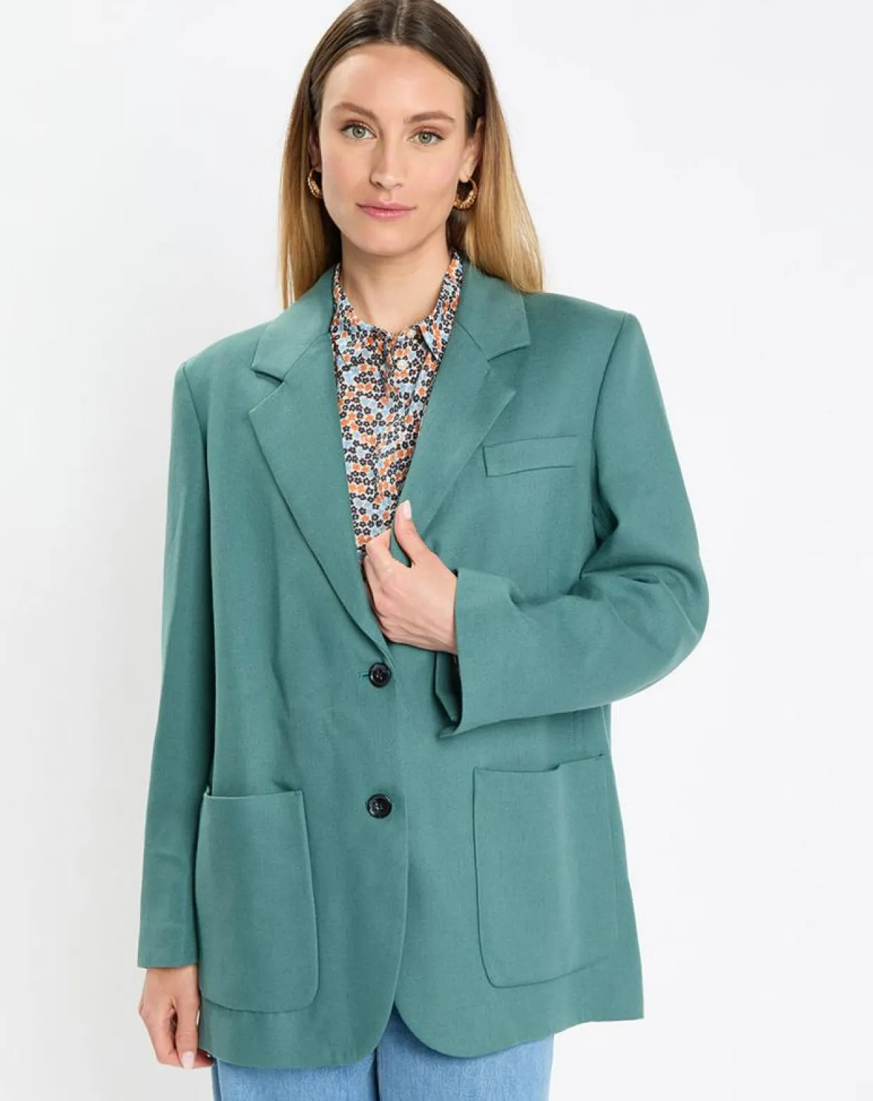 Blazer Oversize 2 boutons vert-Marc O'Polo Online