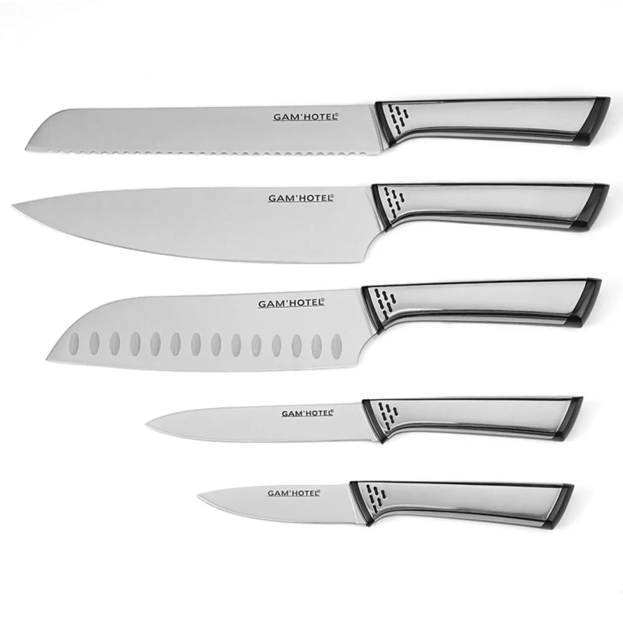 Bloc + 5 couteaux Cut noir-Gam'Hotel Clearance