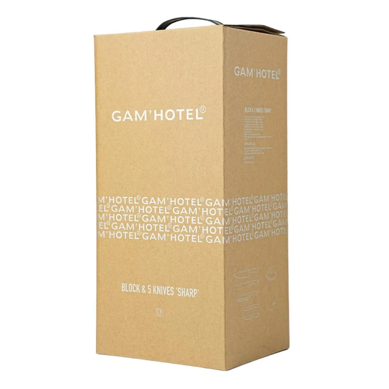 Bloc + 5 couteaux Sharp noir-Gam'Hotel