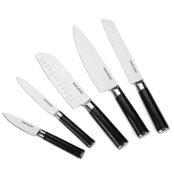 Bloc + 5 couteaux Steel noir-Gam'Hotel Outlet