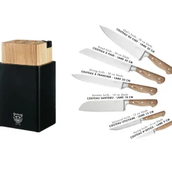 Bjorn Couteaux^Bloc avec couteaux de cuisine Jakob Porvoo bois mat - 8 pièces