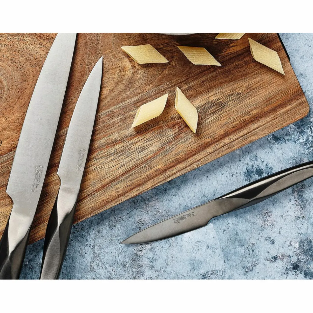 Bjorn Couteaux^Bloc avec couteaux de cuisine Larus Skagen gris métal- 7 pièces