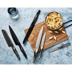 Bloc avec couteaux de cuisine Larus Rauma gris métal - 7 pièces-Bjorn New