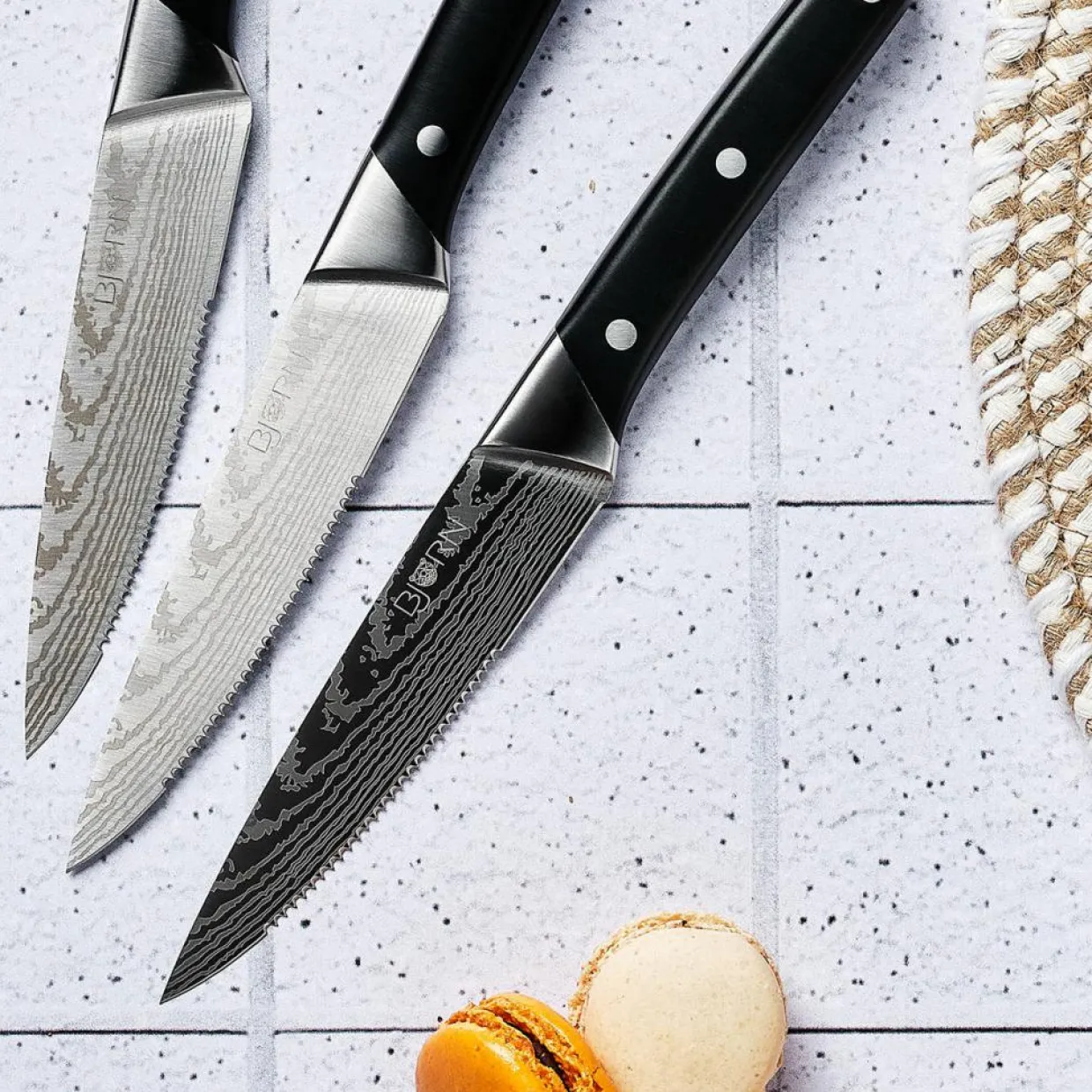 Bloc avec couteaux de cuisine et couteaux à steak Erling Loviisa - 14 pièces-Bjorn Clearance