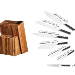 Bloc avec couteaux de cuisine et couteaux à steak Loki Loviisa - 14 pièces-Bjorn Sale