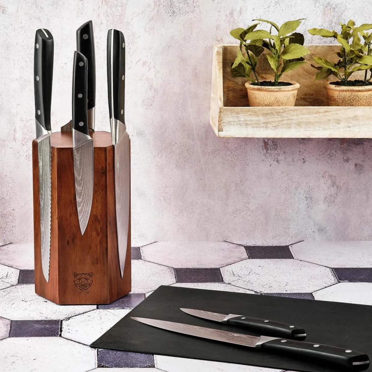 Bjorn Couteaux^Bloc avec couteaux de cuisine Erling Imatra - 7 pièces