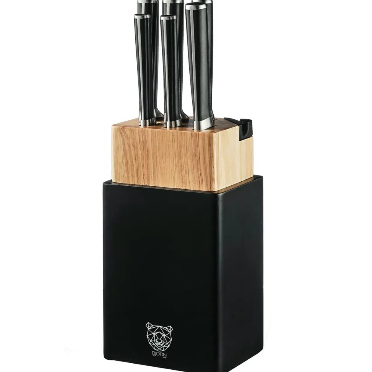 Bjorn Couteaux^Bloc avec couteaux de cuisine Jona Porvoo inox mat - 8 pièces