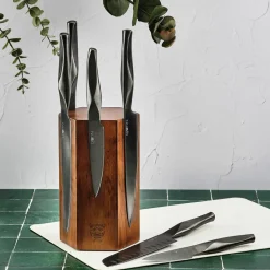 Bjorn Couteaux^Bloc avec couteaux de cuisine Larus Imatra gris métal - 7 pièces