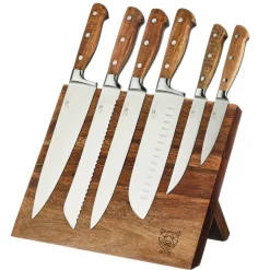 Bjorn Couteaux^Bloc avec couteaux de cuisine Jakob Vantaa bois mat - 7 pièces