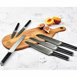 Bloc avec couteaux de cuisine Jona Imatra inox mat - 7 pièces-Bjorn Sale