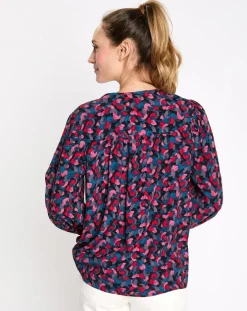 Blouse à lacets print multicolore-Esprit Sale