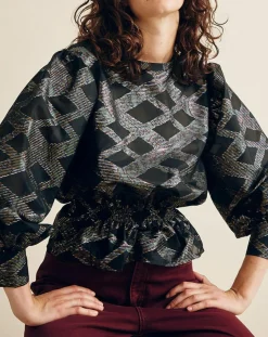 Femme Chloé Stora Tops Et Blouses^Blouse Beirut imprimée noir/multicolore