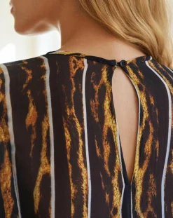 Blouse Bisous noir/marron-Belair