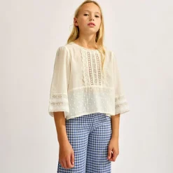 Blouse brodée & dentelle Hallo blanche-Bellerose Clearance