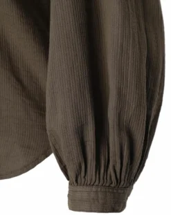 Blouse Charline fines rayures kaki-Hartford Discount