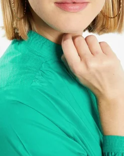 Femme Galeries Lafayette Tops Et Blouses^Blouse Charlotte à fronces verte
