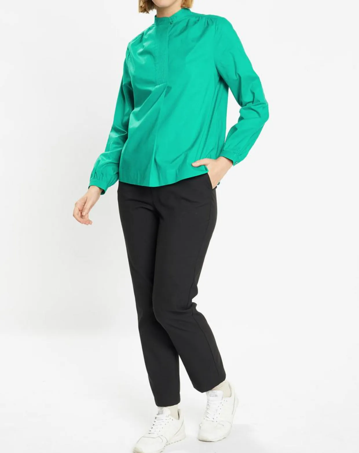 Femme Galeries Lafayette Tops Et Blouses^Blouse Charlotte à fronces verte