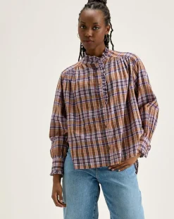 Blouse Claudia à carreaux multicolore-Bellerose New