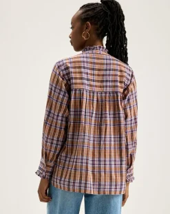 Blouse Claudia à carreaux multicolore-Bellerose New