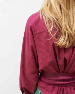 Blouse Célestine à borderies beaujolais-Caroll Best