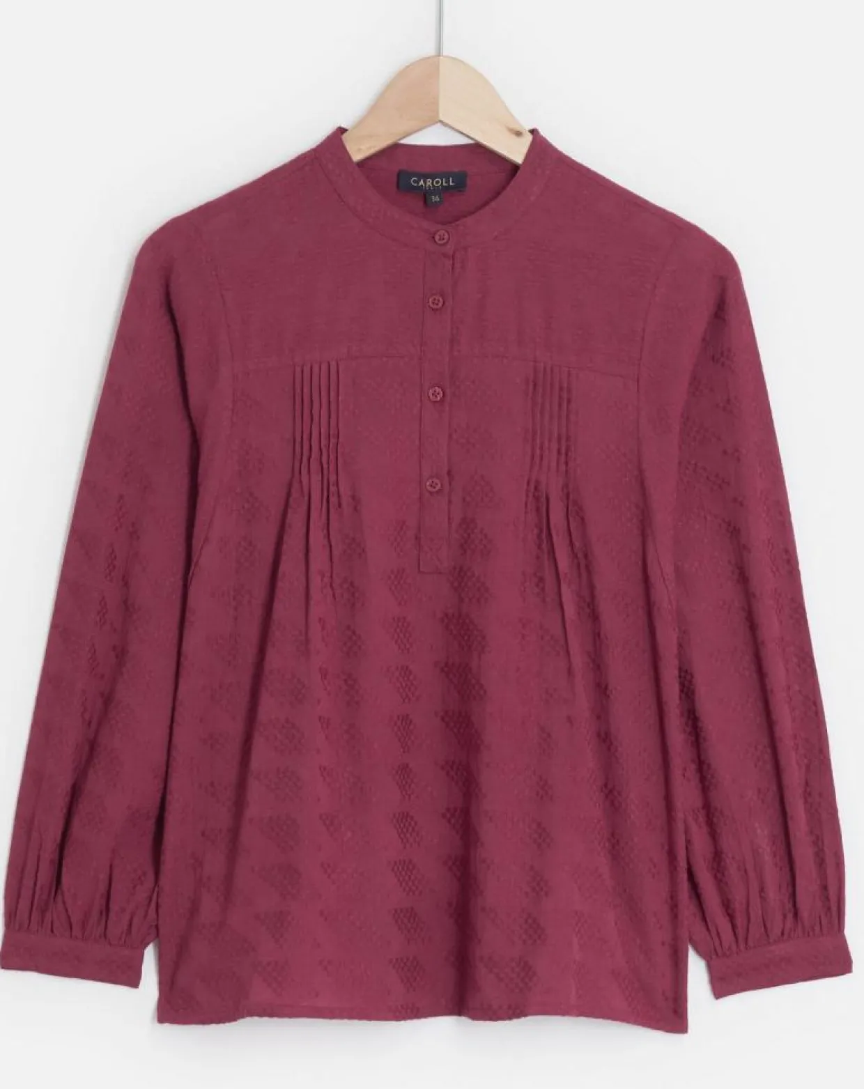 Blouse Célestine à borderies beaujolais-Caroll Best