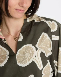 Femme Marc O'Polo Tops Et Blouses^Blouse Col Mao Motif Coton Bio multicolore