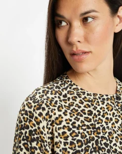 Femme Galeries Lafayette Tops Et Blouses^Blouse col officier imprimé léopard noire