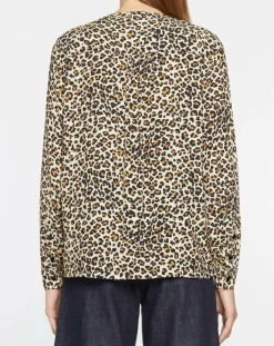 Femme Galeries Lafayette Tops Et Blouses^Blouse col officier imprimé léopard noire