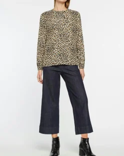 Femme Galeries Lafayette Tops Et Blouses^Blouse col officier imprimé léopard noire