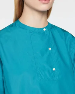 Femme Galeries Lafayette Tops Et Blouses^Blouse droite en Coton Genoise bleu moyen