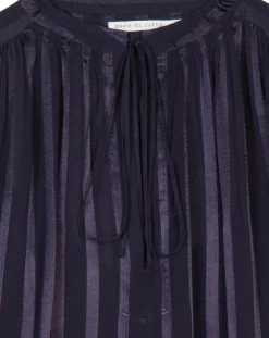 Blouse Elene à rayures encre-Mare di Latte Discount
