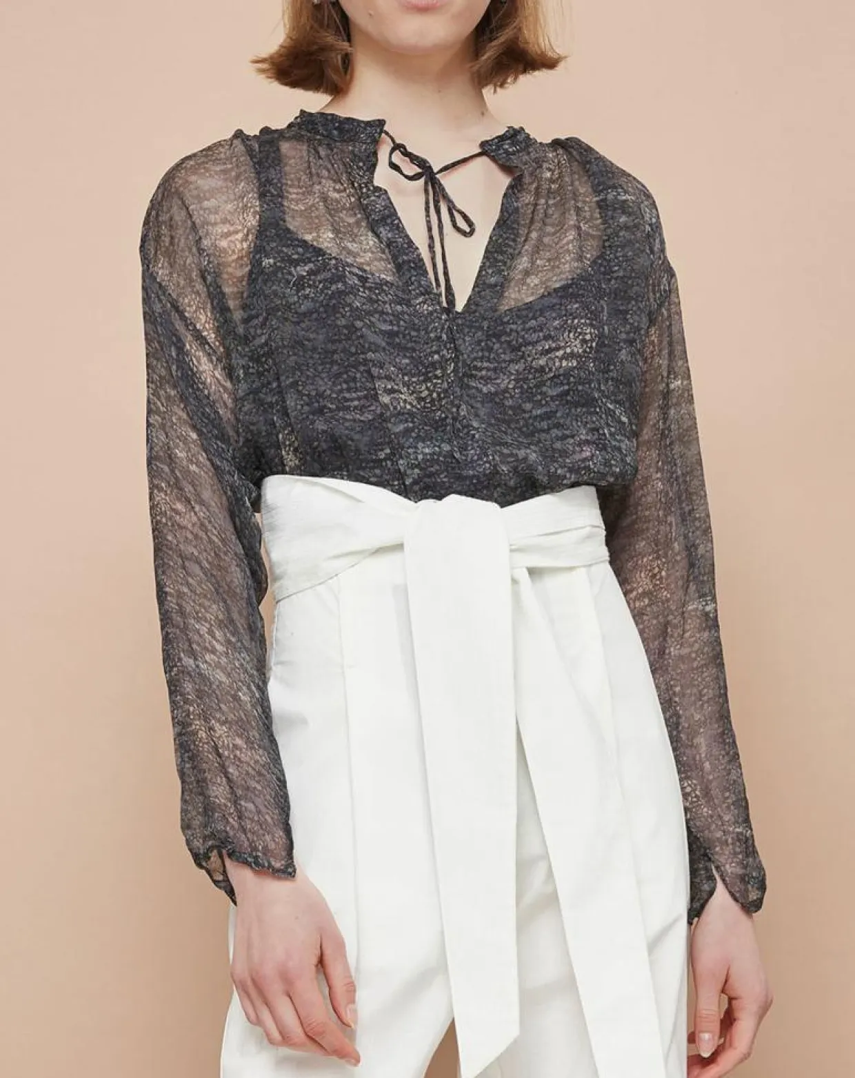 Femme Mare di Latte Tops Et Blouses^Blouse Elene granit encre