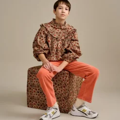 Blouse en Coton & Laine Hicons à fleurs beige/orange-Bellerose