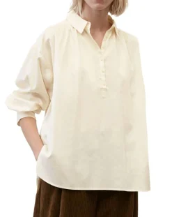 Blouse en Popeline col polo écrue-Marc O'Polo Hot