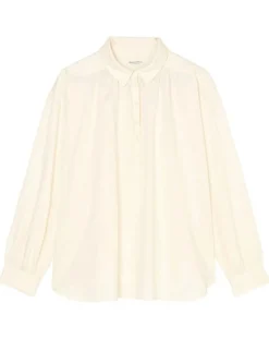Blouse en Popeline col polo écrue-Marc O'Polo Hot